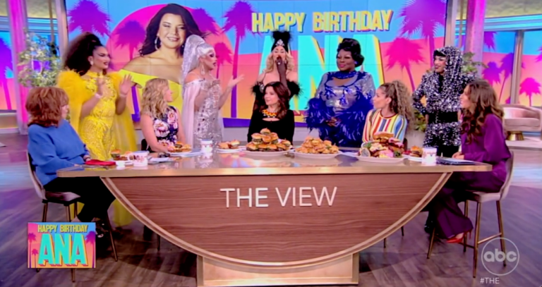 The View celebrates Ana Navarro with decadence, drag queens, and DeSantis bashing